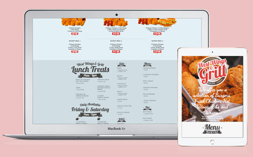 West Wings and Grill Website